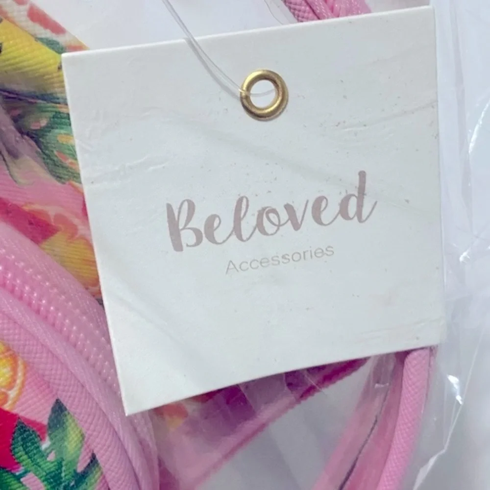 Beloved Set of Three Cosmetics Bags: One Clear and Two Watermelon Fruit Print